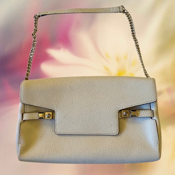 Henri Bendel Cream Color Caviar Leather Shoulder Bag - Picture 4 of 16